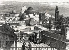Jerusalem, the holy places, view taken from the Cretan convent, engraving, 1851