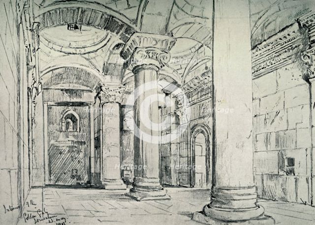 'Jerusalem - The Interior of the Golden or Beautiful Gate', 1902. Creator: John Fulleylove.