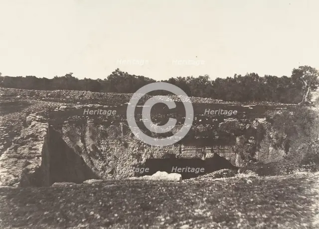 Jérusalem, Tombeau des rois de Juda, Cour extérieure, 1854. Creator: Auguste Salzmann.