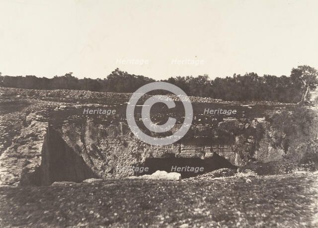 Jérusalem, Tombeau des rois de Juda, Cour extérieure, 1854. Creator: Auguste Salzmann.