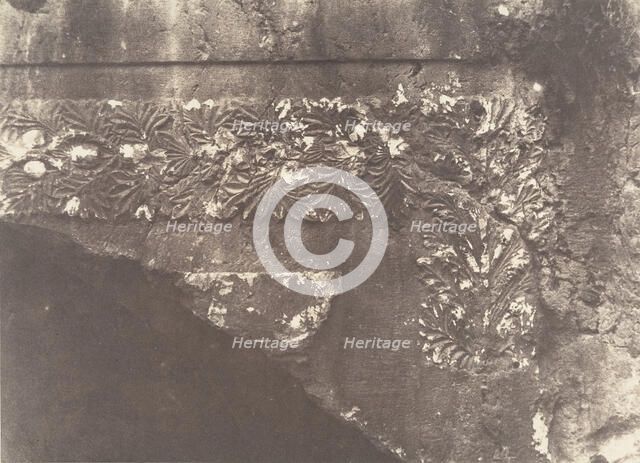 Jérusalem, Tombeau des rois de Juda, Encadrement de feuillages et de fruits, 1854. Creator: Auguste Salzmann.