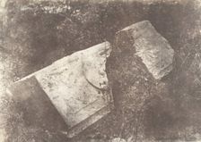 Jérusalem, Tombeau des rois de Juda, Fragments d'un sarcophage, 1854. Creator: Auguste Salzmann