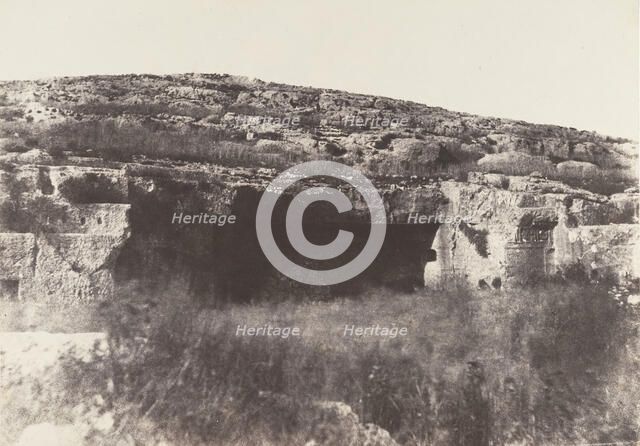 Jérusalem, Tombeau Juif, Détails, 1854. Creator: Auguste Salzmann.