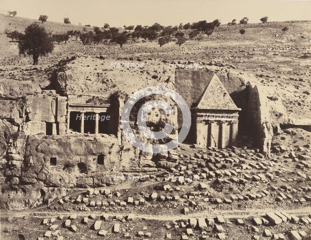Jérusalem. Tombeaux de St Jacques et de Zacharie, 1860 or later. Creator: Louis de Clercq.