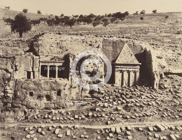 Jérusalem. Tombeaux de St Jacques et de Zacharie, 1860 or later. Creator: Louis de Clercq.