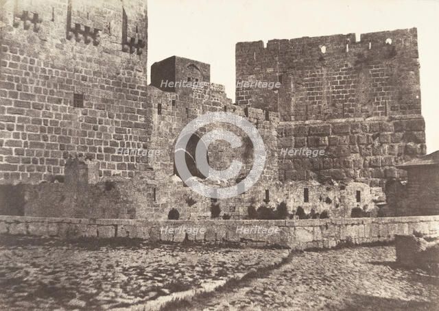 Jérusalem, Tour de David, 1854. Creator: Auguste Salzmann.