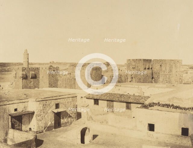 Jérusalem. Vue des Remparts., 1860 or later. Creator: Louis de Clercq.
