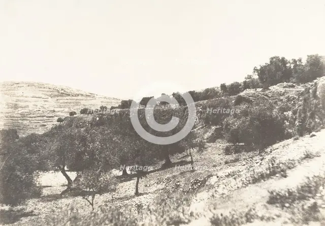 Jérusalem, Vue générale de la Vallée de Hinnom, 1854. Creator: Auguste Salzmann.