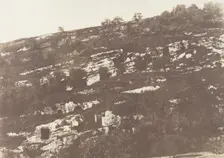 Jérusalem, Vallée de Hinnom, Détails du flanc droit, 1, 1854. Creator: Auguste Salzmann