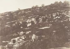 Jérusalem, Vallée de Hinnom, Détails du flanc droit, 1, 1854. Creator: Auguste Salzmann