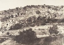 Jérusalem, Vallée de Hinnom, Ensemble du flanc droit, 1854. Creator: Auguste Salzmann