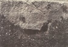 Jérusalem, Vallée de Hinnom, Inscription tumulaire grecque, 2, 1854. Creator: Auguste Salzmann