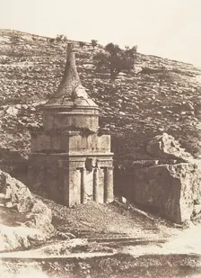Jérusalem, Vallée de Josaphat, Tombeau d'Absalon, 1854. Creator: Auguste Salzmann
