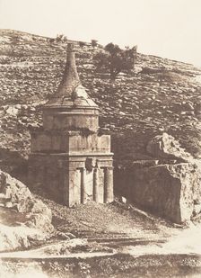 Jérusalem, Vallée de Josaphat, Tombeau d'Absalon, 1854. Creator: Auguste Salzmann