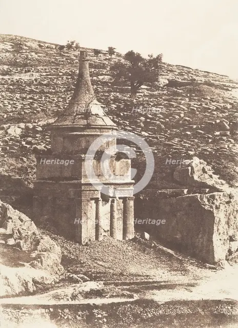 Jérusalem, Vallée de Josaphat, Tombeau d'Absalon, 1854. Creator: Auguste Salzmann.