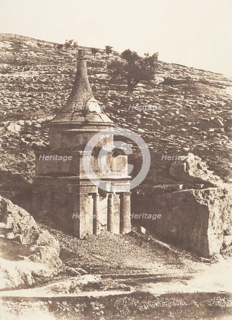 Jérusalem, Vallée de Josaphat, Tombeau d'Absalon, 1854. Creator: Auguste Salzmann.