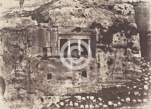 Jérusalem, Vallée de Josaphat, Tombeau de St. Jacques, 1854. Creator: Auguste Salzmann.