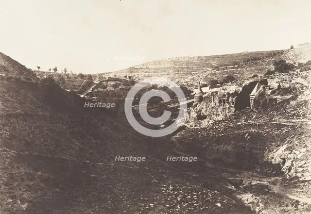 Jérusalem, Vallée de Josaphat, Vue générale, 1854. Creator: Auguste Salzmann.