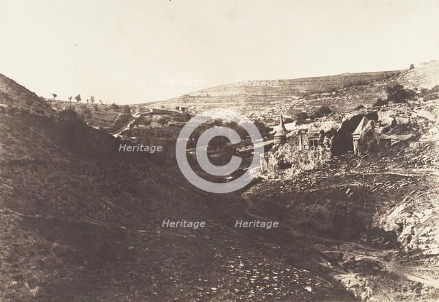 Jérusalem, Vallée de Josaphat, Vue générale, 1854. Creator: Auguste Salzmann.