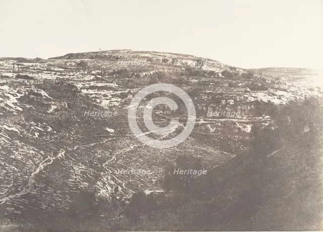 Jérusalem, Vallée de Josaphat, Face Ouest et Nord, 2, 1854. Creator: Auguste Salzmann.
