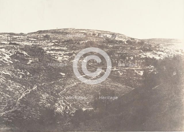 Jérusalem, Vallée de Josaphat, Face Ouest et Nord, 2, 1854. Creator: Auguste Salzmann.