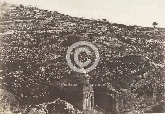 Jérusalem, Vallée de Josaphat, Faces Ouest et Nord, 1, 1854. Creator: Auguste Salzmann.
