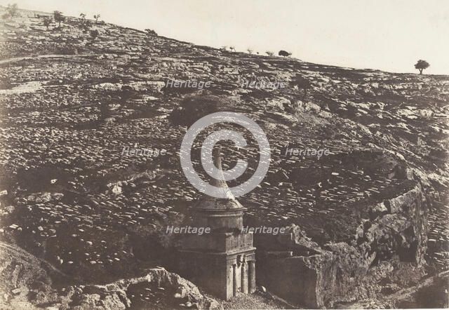 Jérusalem, Vallée de Josaphat, Faces Ouest et Nord, 1, 1854. Creator: Auguste Salzmann.