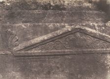 Jérusalem, Vallée de Josaphat, Fronton du Tombeau de Josaphat, 1854. Creator: Auguste Salzmann