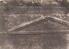 Jérusalem, Vallée de Josaphat, Fronton du Tombeau de Josaphat, 1854. Creator: Auguste Salzmann