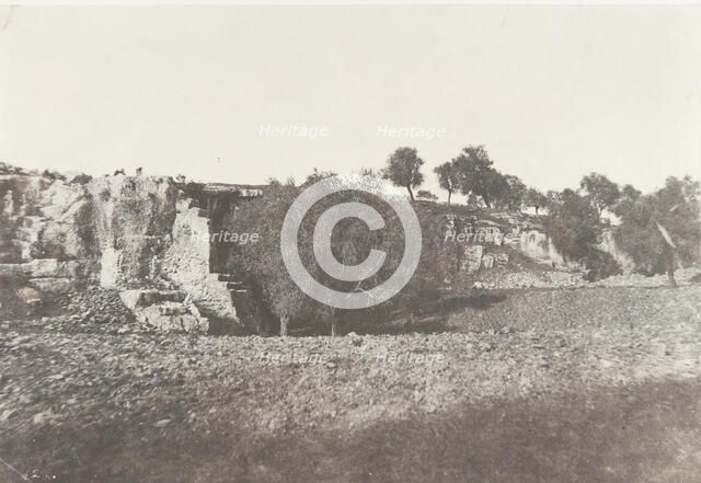 Jérusalem, Vallée de Josaphat, Grottes sépulcrales, 2, 1854. Creator: Auguste Salzmann.