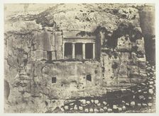 Jerusalem, Valley of Josaphat, Tomb of St. James (Jérusalem, Vallée de Josaphat...), 1854, printed 1 Creator: Auguste Salzmann