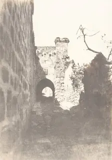 Jérusalem, Via Dolorosa, Reste antique, 1854. Creator: Auguste Salzmann