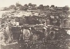 Jérusalem, Village de Siloam, Monolithe de forme égyptienne, 2, 1854. Creator: Auguste Salzmann