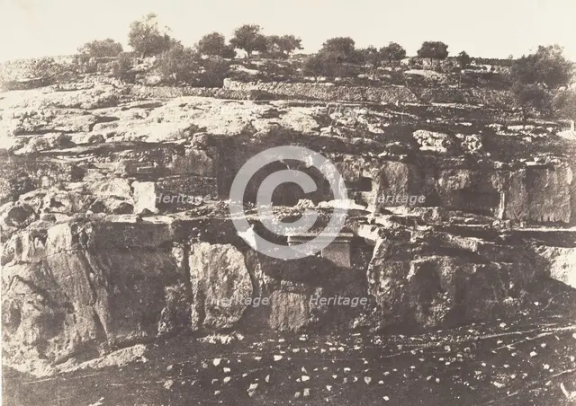 Jérusalem, Village de Siloam, Monolithe de forme égyptienne, 2, 1854. Creator: Auguste Salzmann.