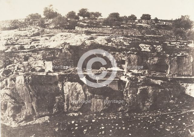 Jérusalem, Village de Siloam, Monolithe de forme égyptienne, 2, 1854. Creator: Auguste Salzmann.