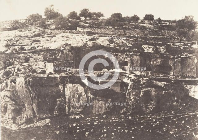 Jérusalem, Village de Siloam, Monolithe de forme égyptienne, 2, 1854. Creator: Auguste Salzmann.