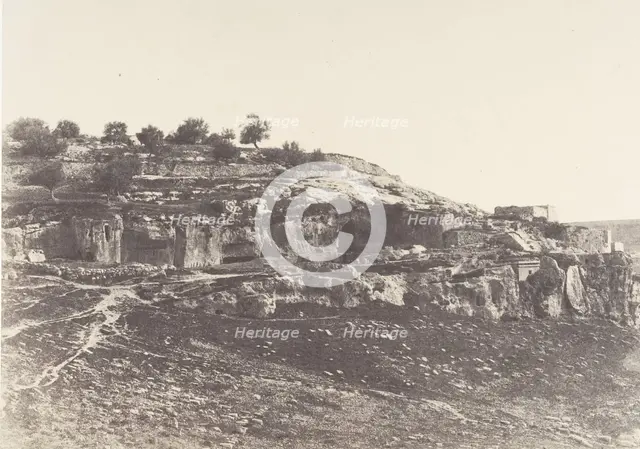 Jérusalem, Village de Siloam, Monolithe de forme égyptienne, 3, 1854. Creator: Auguste Salzmann.