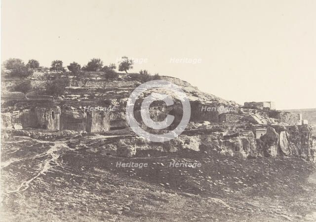 Jérusalem, Village de Siloam, Monolithe de forme égyptienne, 3, 1854. Creator: Auguste Salzmann.