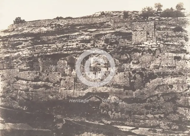 Jérusalem, Village de Siloam, Vue générale, 1854. Creator: Auguste Salzmann.