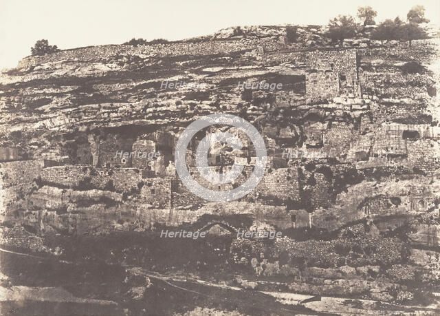 Jérusalem, Village de Siloam, Vue générale, 1854. Creator: Auguste Salzmann.