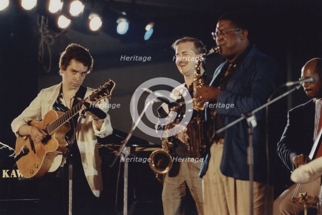 Jesse Davis, Eddie Jones, Howard Alden, Scott Hamilton..., North Sea Jazz Festival, 1992. Creator: Brian Foskett.