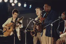 Jesse Davis, Eddie Jones, Howard Alden, Scott Hamilton..., North Sea Jazz Festival, 1992. Creator: Brian Foskett