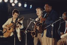 Jesse Davis, Eddie Jones, Howard Alden, Scott Hamilton..., North Sea Jazz Festival, 1992. Creator: Brian Foskett