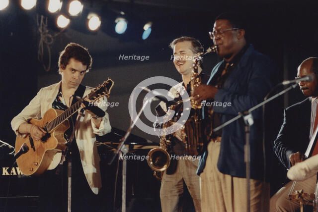 Jesse Davis, Eddie Jones, Howard Alden, Scott Hamilton..., North Sea Jazz Festival, 1992. Creator: Brian Foskett.