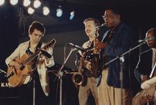 Jesse Davis, Eddie Jones, Howard Alden, Scott Hamilton..., North Sea Jazz Festival, 1992. Creator: Brian Foskett