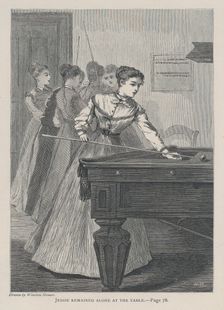 Jessie Remained Alone at the Table (The Galaxy, An Illustrated Magazine of Entertaini..., July 1868. Creator: Unknown