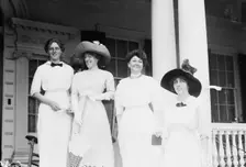 Jessie Wilson, Margaret Wilson, Mrs. Woodrow Wilson, Eleanor Randolph Wilson, 1912. Creator: Bain News Service