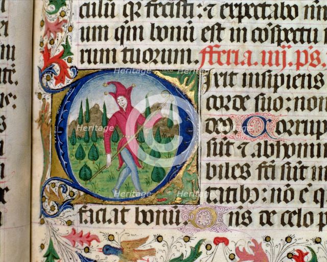 Jester, miniature in a Breviary.