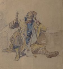 Jester of Tsar Ivan the Terrible. Artist: Litovchenko, Alexander Dmitrievich (1835-1890)