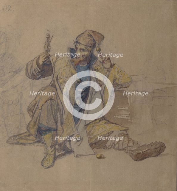 Jester of  Tsar Ivan the Terrible. Artist: Litovchenko, Alexander Dmitrievich (1835-1890)